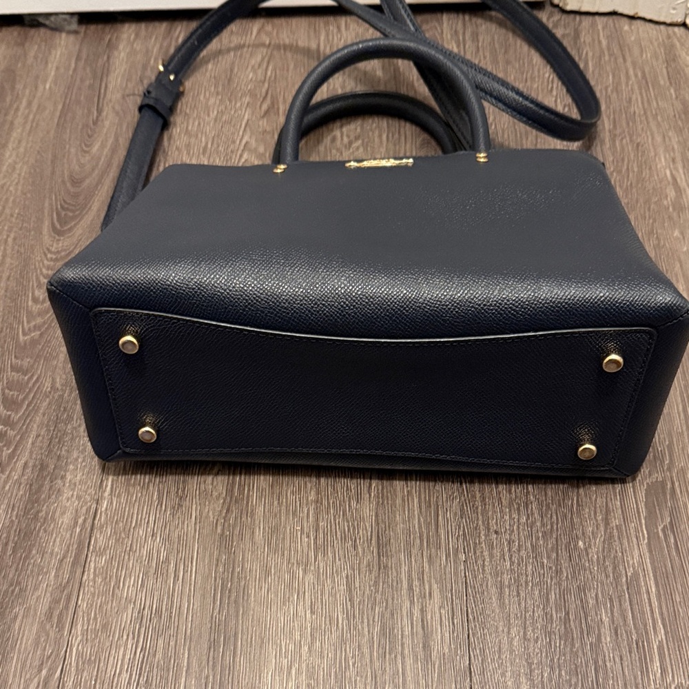 Coach Navy Leather Purse - Picture 4 of 6